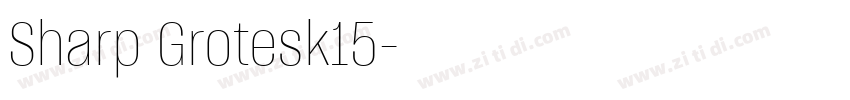 Sharp Grotesk15字体转换